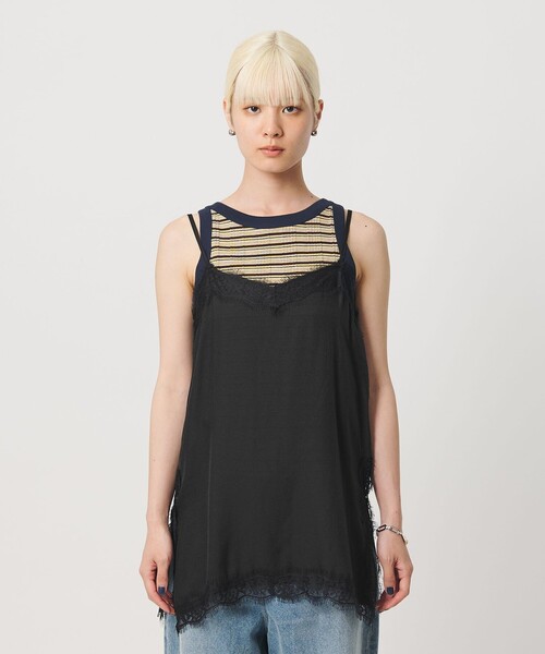 BEAUTY&YOUTH UNITED ARROWS(ビューティーアンドユースユナイテッドアローズ)の「<Artlove>ALINA レース キャミソール(キャミソール・レディース・オフホワイト/ブラック・36)」の9枚目の写真