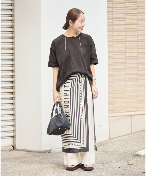 JOURNAL STANDARD（ジャーナルスタンダード）の「《追加2》汗ジミ防止天竺ビッグT（Tシャツ/カットソー・レディース・ブラック系その他/チャコールグレー/ホワイト・FREE）」の4枚目の写真