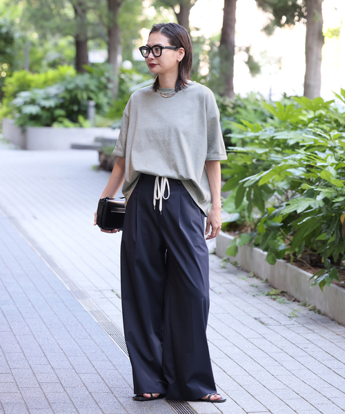 JOURNAL STANDARD（ジャーナルスタンダード）の「《追加2》汗ジミ防止天竺ビッグT（Tシャツ/カットソー・レディース・ブラック系その他/チャコールグレー/ホワイト・FREE）」の7枚目の写真