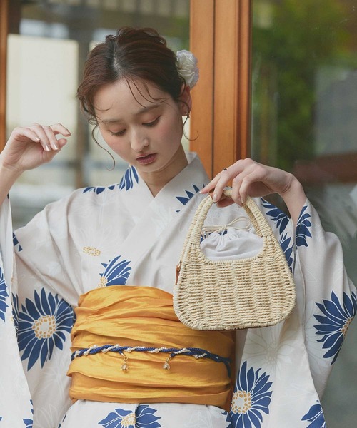 ad thie(アドティエ)の「ショルダー付き 2way カゴバッグ(かごバッグ・レディース・ライトブラウン/ナチュラル・FREE)」の15枚目の写真