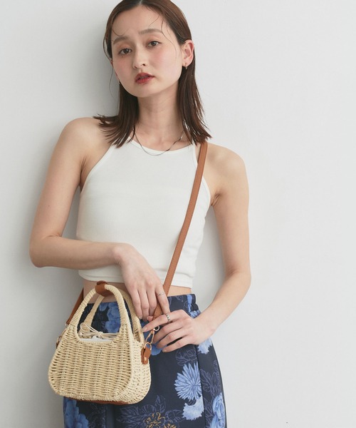 ad thie(アドティエ)の「ショルダー付き 2way カゴバッグ(かごバッグ・レディース・ライトブラウン/ナチュラル・FREE)」の21枚目の写真