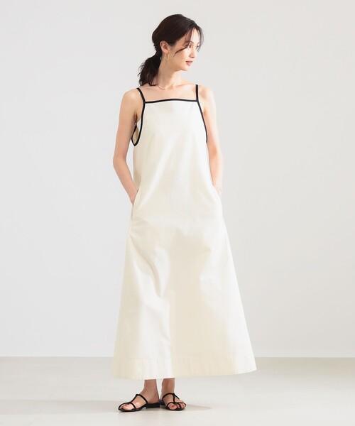 Demi-Luxe BEAMS(デミルクス ビームス)の「【8/6値下げ】コットン シルク フレア ワンピース(ワンピース・レディース・ブラウン/ホワイト系その他5・ONE SIZE)」の1枚目の写真