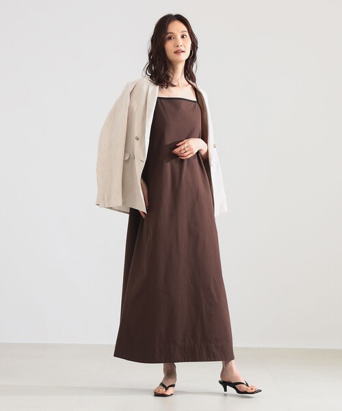 Demi-Luxe BEAMS(デミルクス ビームス)の「【8/6値下げ】コットン シルク フレア ワンピース(ワンピース・レディース・ブラウン/ホワイト系その他5・ONE SIZE)」の4枚目の写真