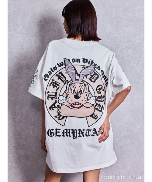 GALFY（ガルフィー）の「GYDA×GALFY BACK LOGO BIG Tシャツ（Tシャツ/カットソー・レディース・ブラック/オフホワイト/ピンク・FREE）」の6枚目の写真