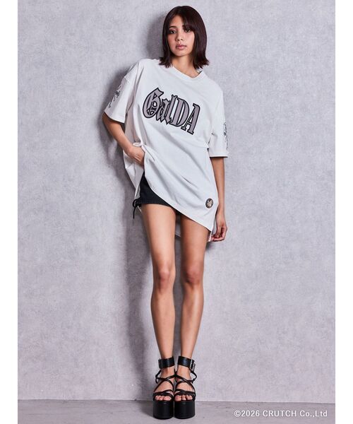 GALFY（ガルフィー）の「GYDA×GALFY BACK LOGO BIG Tシャツ（Tシャツ/カットソー・レディース・ブラック/オフホワイト/ピンク・FREE）」の8枚目の写真