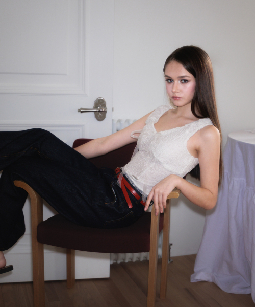 ROSEFRANTZ（ロゼフランツ）の「Chiffon Ribbon Crinkle Sleeveless [Ivory]（Tシャツ/カットソー・レディース・アイボリー・SMALL/MEDIUM）」の7枚目の写真