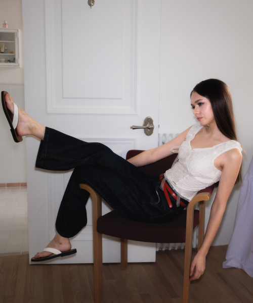 ROSEFRANTZ（ロゼフランツ）の「Chiffon Ribbon Crinkle Sleeveless [Ivory]（Tシャツ/カットソー・レディース・アイボリー・SMALL/MEDIUM）」の9枚目の写真