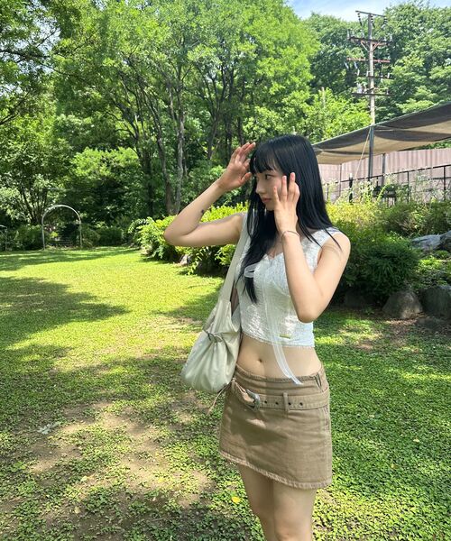 ROSEFRANTZ（ロゼフランツ）の「Chiffon Ribbon Crinkle Sleeveless [Ivory]（Tシャツ/カットソー・レディース・アイボリー・SMALL/MEDIUM）」の16枚目の写真