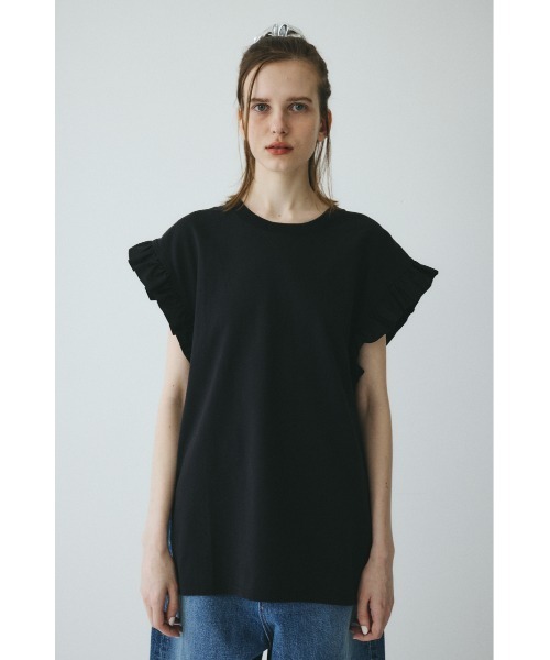 HeRIN.CYE(ヘリンドットサイ)の「Point frill box tops(Tシャツ/カットソー・レディース・ブラウン/ホワイト/ブラック・FREE)」の1枚目の写真
