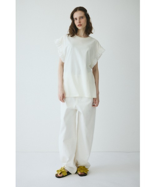 HeRIN.CYE(ヘリンドットサイ)の「Point frill box tops(Tシャツ/カットソー・レディース・ブラウン/ホワイト/ブラック・FREE)」の5枚目の写真