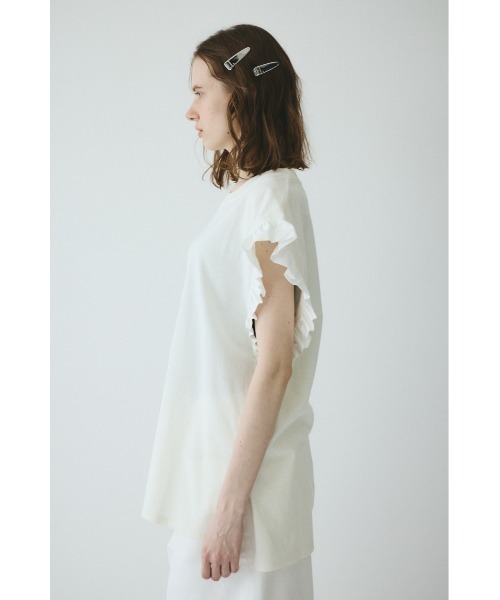 HeRIN.CYE(ヘリンドットサイ)の「Point frill box tops(Tシャツ/カットソー・レディース・ブラウン/ホワイト/ブラック・FREE)」の16枚目の写真