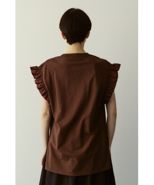 HeRIN.CYE(ヘリンドットサイ)の「Point frill box tops(Tシャツ/カットソー・レディース・ブラウン/ホワイト/ブラック・FREE)」の10枚目の写真