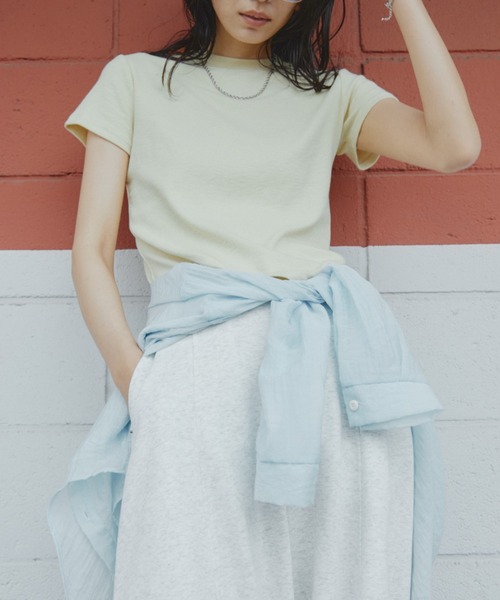 DRWCYS(ドロシーズ)の「ベーシックコンパクトTEE(Tシャツ/カットソー・レディース・ホワイト/イエロー/ネイビー/ブラック・FREE)」の9枚目の写真