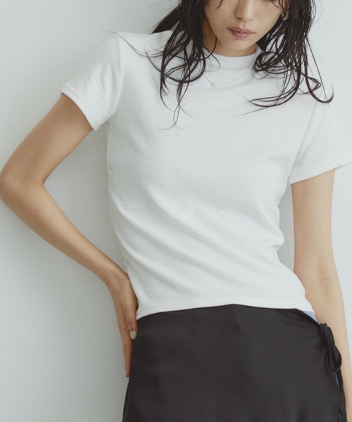 DRWCYS(ドロシーズ)の「ベーシックコンパクトTEE(Tシャツ/カットソー・レディース・ホワイト/イエロー/ネイビー/ブラック・FREE)」の14枚目の写真
