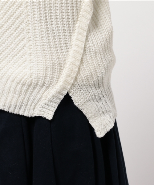 ikka（イッカ）の「5G畦アイレットベスト（ベスト・レディース・ネイビー/ベージュ/オフホワイト・FREE）」の9枚目の写真