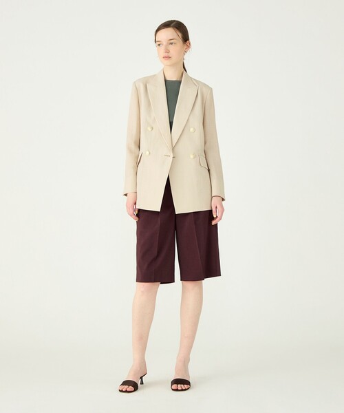 BALLSEY(ボールジィ)の「エアリースラブ ダブルブレストジャケット(テーラードジャケット・レディース・ネイビー/ベージュ・34/36)」の9枚目の写真