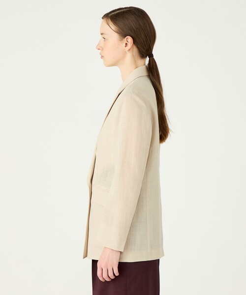 BALLSEY(ボールジィ)の「エアリースラブ ダブルブレストジャケット(テーラードジャケット・レディース・ネイビー/ベージュ・34/36)」の12枚目の写真