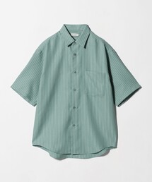 ライト リネンタッチ ストライプ レギュラーカラー シャツ FORM TAPERD型