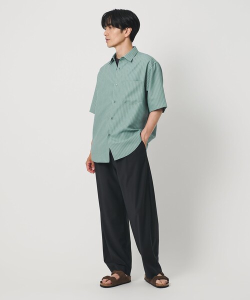 BEAUTY&YOUTH UNITED ARROWS(ビューティーアンドユースユナイテッドアローズ)の「ライト リネンタッチ ストライプ レギュラーカラー シャツ FORM TAPERD型(シャツ/ブラウス・メンズ・ライム・L/M/S/XL)」の17枚目の写真