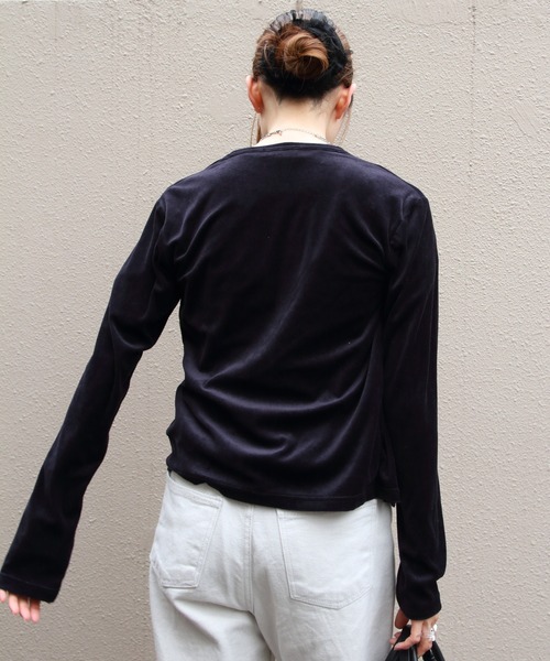 STEPS(ステップス)の「THE SHINZONE/シンゾーン ベロアカーディガン VELOUR CARDIGAN 26AMSCU05(カーディガン/ボレロ・レディース・グリーン/ネイビー・FREE)」の17枚目の写真