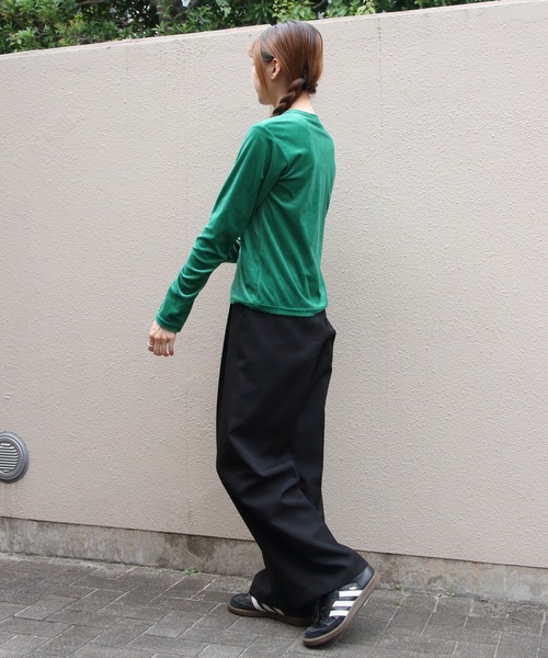 STEPS(ステップス)の「THE SHINZONE/シンゾーン ベロアカーディガン VELOUR CARDIGAN 26AMSCU05(カーディガン/ボレロ・レディース・グリーン/ネイビー・FREE)」の9枚目の写真