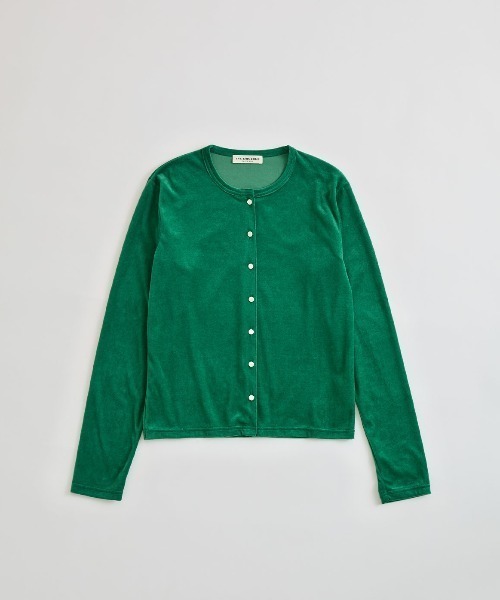 STEPS(ステップス)の「THE SHINZONE/シンゾーン ベロアカーディガン VELOUR CARDIGAN 26AMSCU05(カーディガン/ボレロ・レディース・グリーン/ネイビー・FREE)」の11枚目の写真
