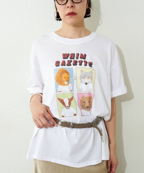 Whim Gazette(ウィムガゼット)の「【UNFORTUNATE PORTRAIT】別注WHIM TEE(Tシャツ/カットソー・レディース・ブラック/ホワイト・SMALL/LARGE)」の7枚目の写真