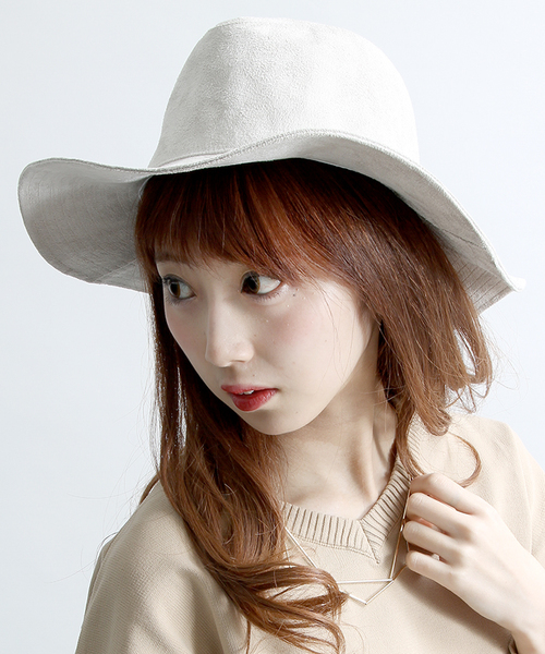 WEGO（ウィゴー）の「WEGO/フェイクスエードハット（ハット・レディース・キャメル/ライトグレー/ライトピンク/ブラック・FREE）」の2枚目の写真