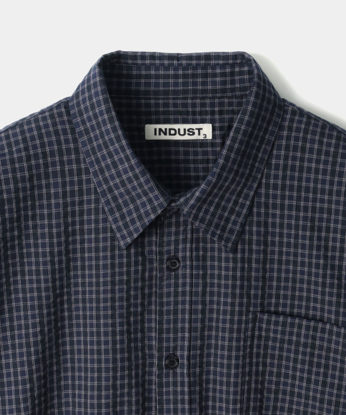 INDUST（インダスト）の「ウェイク チェックシャツ_ネイビー（シャツ/ブラウス・メンズ・ネイビー・3(L)/1(S)/2(M)）」の2枚目の写真