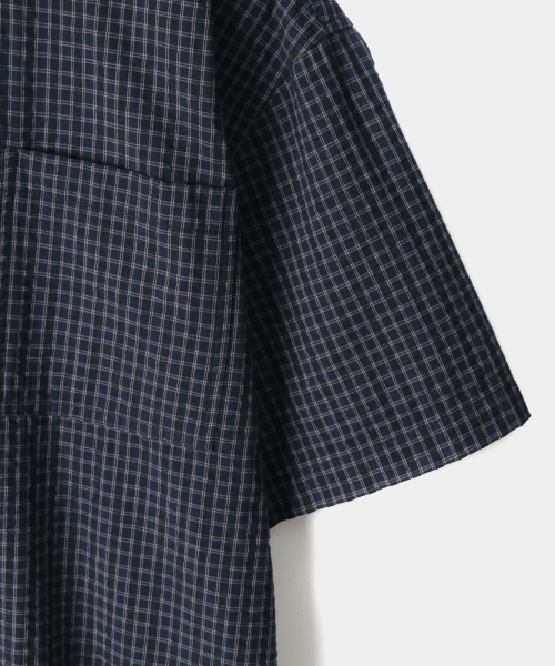 INDUST（インダスト）の「ウェイク チェックシャツ_ネイビー（シャツ/ブラウス・メンズ・ネイビー・3(L)/1(S)/2(M)）」の4枚目の写真