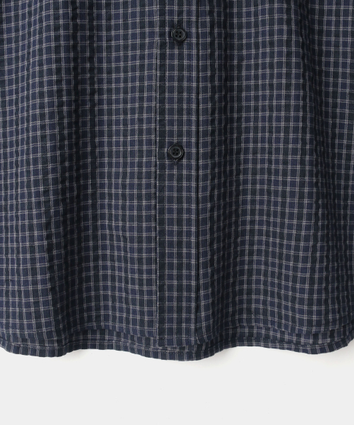 INDUST（インダスト）の「ウェイク チェックシャツ_ネイビー（シャツ/ブラウス・メンズ・ネイビー・3(L)/1(S)/2(M)）」の5枚目の写真