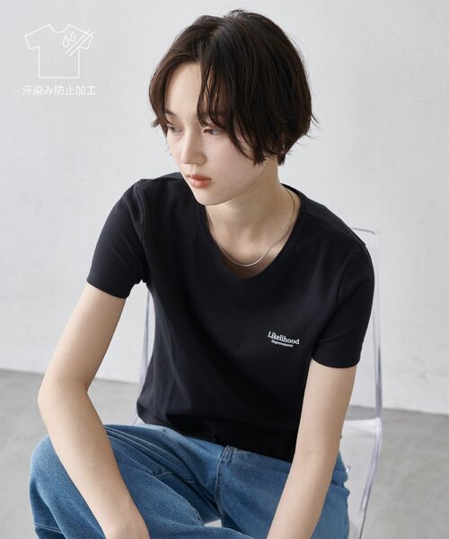 COLONY 2139（コロニートゥーワンスリーナイン）の「汗染み防止ワンポイントロゴTシャツ（Tシャツ/カットソー・レディース・ホワイト/ピンク/ブラック・FREE）」の2枚目の写真