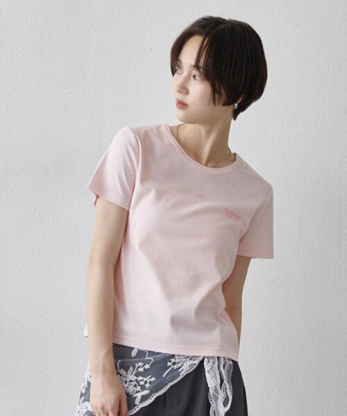 COLONY 2139（コロニートゥーワンスリーナイン）の「汗染み防止ワンポイントロゴTシャツ（Tシャツ/カットソー・レディース・ホワイト/ピンク/ブラック・FREE）」の17枚目の写真
