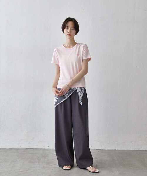 COLONY 2139（コロニートゥーワンスリーナイン）の「汗染み防止ワンポイントロゴTシャツ（Tシャツ/カットソー・レディース・ホワイト/ピンク/ブラック・FREE）」の18枚目の写真