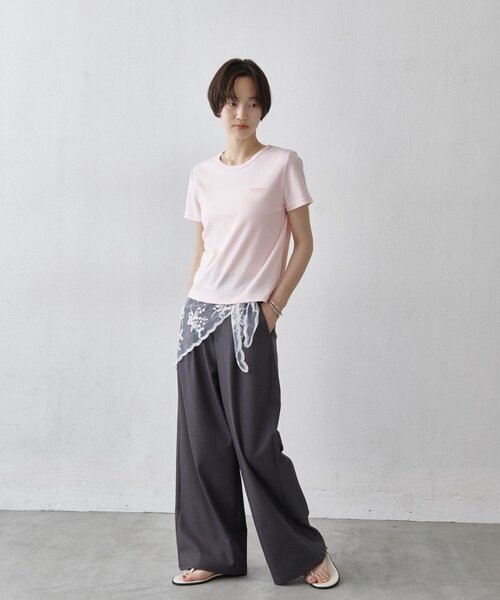 COLONY 2139（コロニートゥーワンスリーナイン）の「汗染み防止ワンポイントロゴTシャツ（Tシャツ/カットソー・レディース・ホワイト/ピンク/ブラック・FREE）」の21枚目の写真