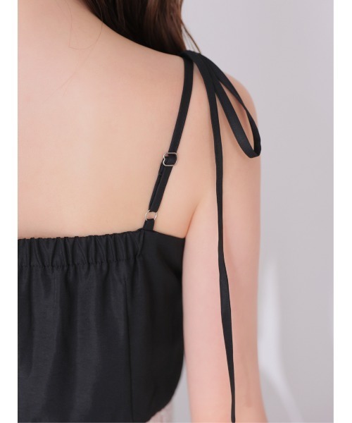 M me eme（エムミーエメ）の「Summer lace long cami onepiece(eme10579)（ワンピース・レディース・ブラック/アイボリー・FREE）」の16枚目の写真
