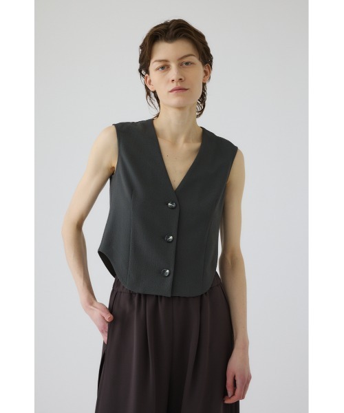 RIM.ARK（リムアーク）の「Comfy vest tops(コンフィー ベスト トップス)（ベスト・レディース・ブラック/ブラウン/グレー・FREE）」の9枚目の写真