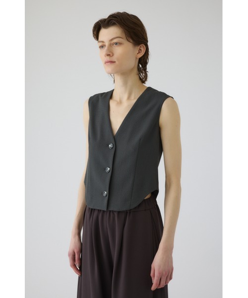 RIM.ARK（リムアーク）の「Comfy vest tops(コンフィー ベスト トップス)（ベスト・レディース・ブラック/ブラウン/グレー・FREE）」の13枚目の写真