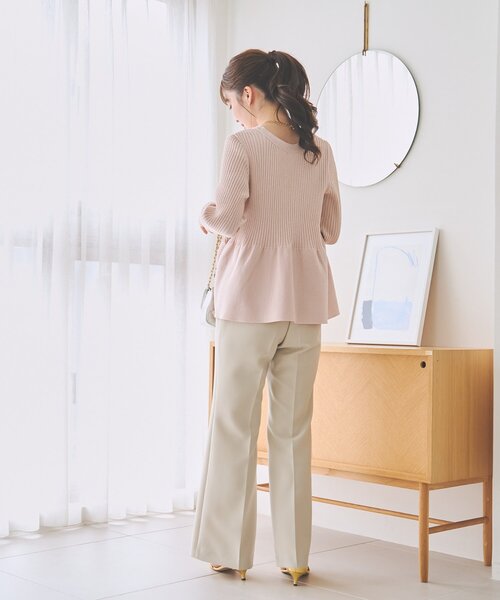 La boutique BonBon(ラブティックボンボン)の「【お上品きらきら】ラメペプラム前後2WAYカーディガン(カーディガン/ボレロ・レディース・チャコールグレー/ホワイト/ネイビー/ブラウン/ピンク・FREE)」の9枚目の写真