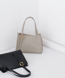 NATURAL BEAUTY BASIC | アシメバックルスクエアトート(トートバッグ)