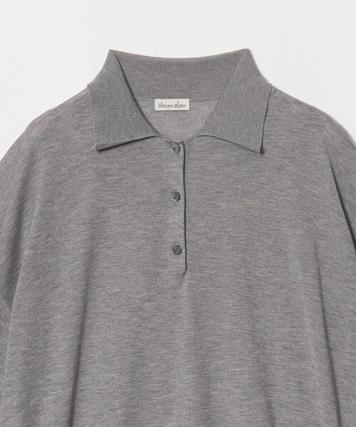 Steven Alan(スティーブンアラン)の「<Steven Alan>オーバーサイズ ポロニット(ニット/セーター・レディース・ライトピンク/グレー系・FREE)」の8枚目の写真