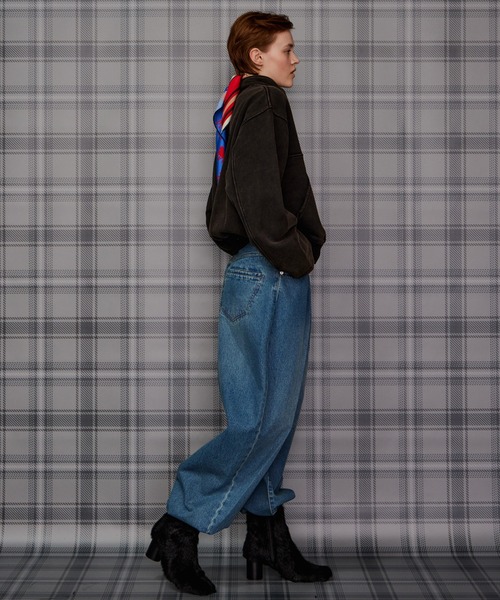 MAISON SPECIAL(メゾンスペシャル)の「【2026Autumn PRE-ORDER】Short Half-Zip Sweatshirt/ショートハーフジップスウェット(Tシャツ/カットソー・レディース・ライトグレー/グリーン/パープル/チャコールグレー・FREE)」の7枚目の写真