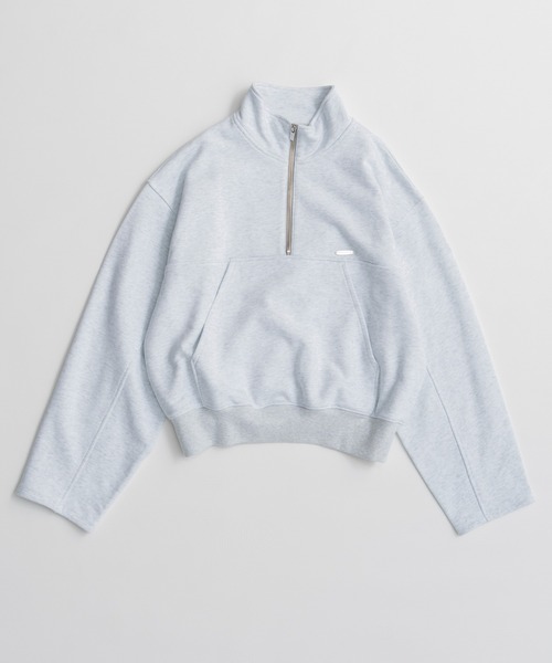 MAISON SPECIAL(メゾンスペシャル)の「【2026Autumn PRE-ORDER】Short Half-Zip Sweatshirt/ショートハーフジップスウェット(Tシャツ/カットソー・レディース・ライトグレー/グリーン/パープル/チャコールグレー・FREE)」の22枚目の写真