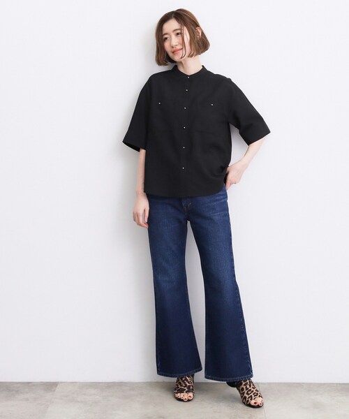 grove(グローブ)の「【洗濯機◎】ほんのり大人の透け感、シアーカバーブラウス(シャツ/ブラウス・レディース・ブラック/グリーン/ブラウン系その他/アイボリー・02/03/01/05/04)」の11枚目の写真