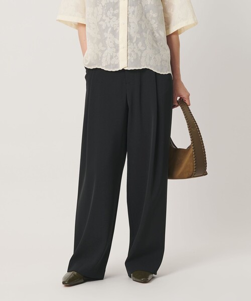 BEAUTY&YOUTH UNITED ARROWS（ビューティーアンドユースユナイテッドアローズ）の「ポリエステルブレンド バックゴム ワイドパンツ ウォッシャブル 吸水速乾 防シワ（スラックス・レディース・モカ/ダークブラウン/ダークグレー/ベージュ/ブラック・XS/M/S）」の9枚目の写真