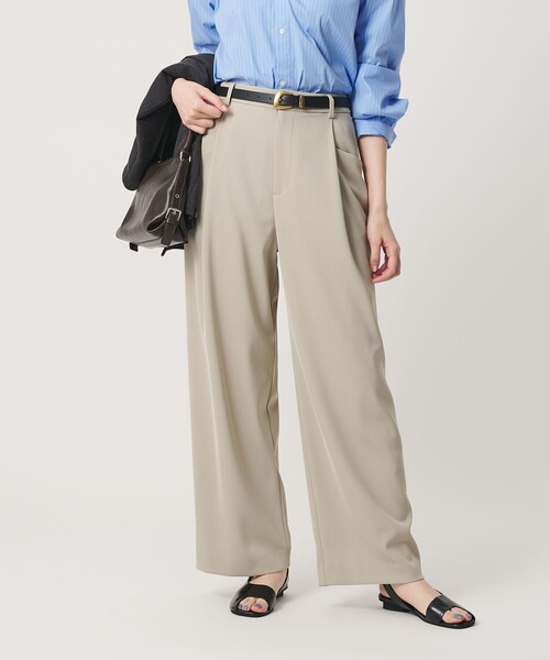 BEAUTY&YOUTH UNITED ARROWS（ビューティーアンドユースユナイテッドアローズ）の「ポリエステルブレンド バックゴム ワイドパンツ ウォッシャブル 吸水速乾 防シワ（スラックス・レディース・モカ/ダークブラウン/ダークグレー/ベージュ/ブラック・XS/M/S）」の15枚目の写真