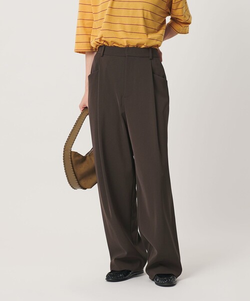 BEAUTY&YOUTH UNITED ARROWS（ビューティーアンドユースユナイテッドアローズ）の「ポリエステルブレンド バックゴム ワイドパンツ ウォッシャブル 吸水速乾 防シワ（スラックス・レディース・モカ/ダークブラウン/ダークグレー/ベージュ/ブラック・XS/M/S）」の18枚目の写真