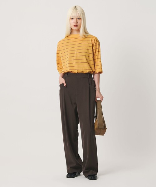 BEAUTY&YOUTH UNITED ARROWS（ビューティーアンドユースユナイテッドアローズ）の「ポリエステルブレンド バックゴム ワイドパンツ ウォッシャブル 吸水速乾 防シワ（スラックス・レディース・モカ/ダークブラウン/ダークグレー/ベージュ/ブラック・XS/M/S）」の20枚目の写真