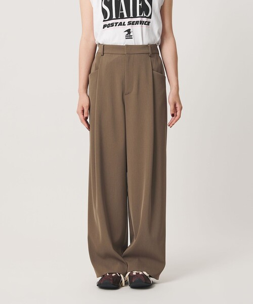 BEAUTY&YOUTH UNITED ARROWS（ビューティーアンドユースユナイテッドアローズ）の「ポリエステルブレンド バックゴム ワイドパンツ ウォッシャブル 吸水速乾 防シワ（スラックス・レディース・モカ/ダークブラウン/ダークグレー/ベージュ/ブラック・XS/M/S）」の21枚目の写真