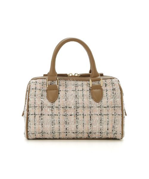 CELFORD(セルフォード)の「メタルチャームツイードミニボストンバッグ(ボストンバッグ・レディース・ブラック/ピンク/グリーン・F)」の9枚目の写真